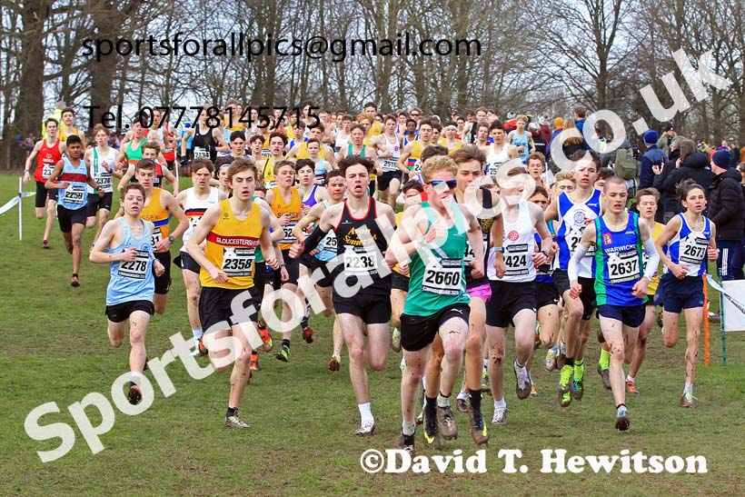 Mens Under-17s 2023 UK CAU Inter Counties Cross Country Champs, Prestwold Hall, Loughborough. Photo: David T. Hewitson/Sports for All Pics